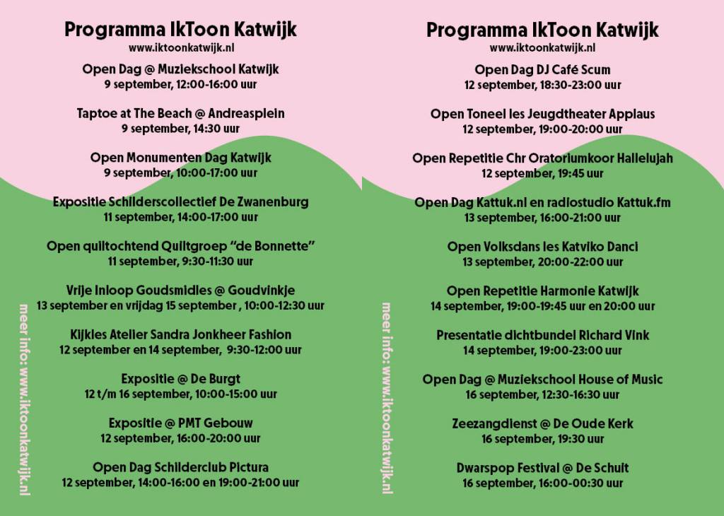 Programma IkToon Katwijk 2023